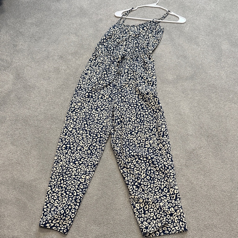Stylish navy and cream Jumpsuit